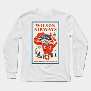 Wilson Airways Vintage Poster 1937 Long Sleeve T-Shirt